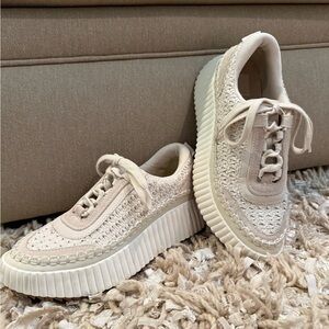 Dolce Vita Cream Textured Sneakers